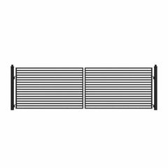 ALEKO Steel Dual Swing Driveway Gate - MILAN Style - 18 x 6 Feet