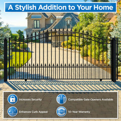 ALEKO Steel Sliding Driveway Gate - PRAGUE Style - 18 x 6 Feet