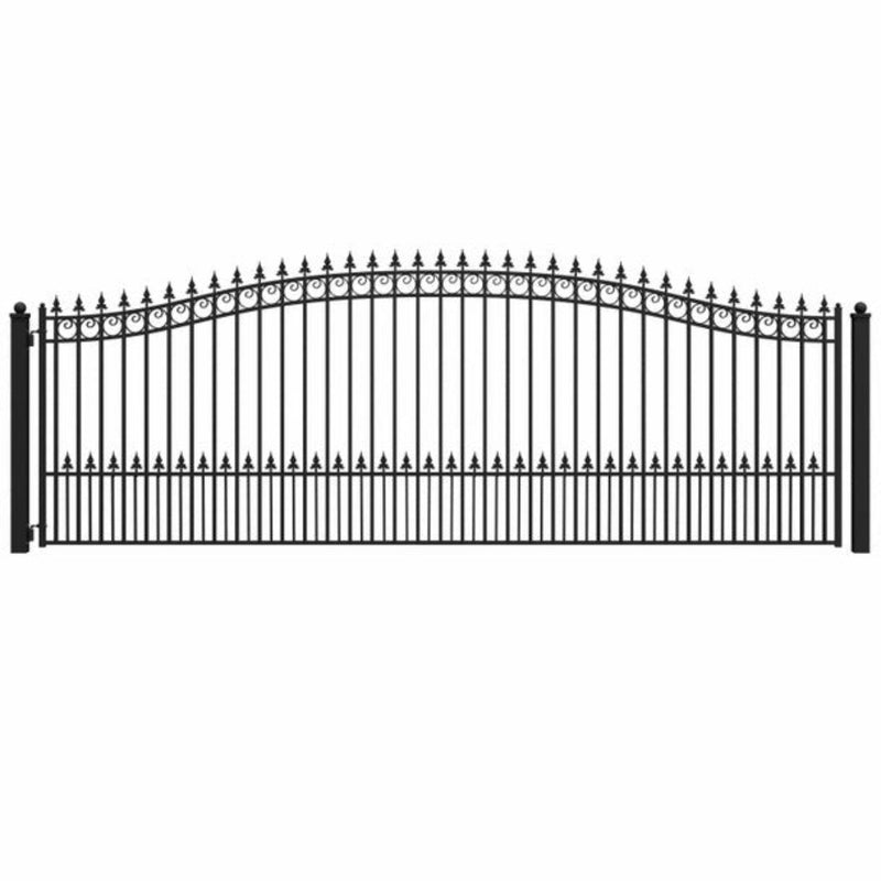ALEKO Steel Single Swing Driveway Gate - PRAGUE Style - 18 x 6 Feet