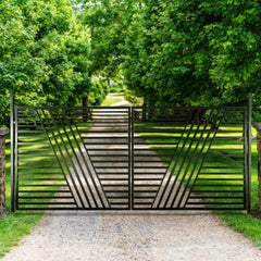 ALEKO Steel Dual Swing Driveway Gate - Sofia Style - 18 x 6 Feet