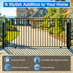 ALEKO Steel Sliding Driveway Gate - MADRID Style - 20 x 6 Feet