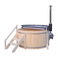 ALEKO Wood-Fired Hot Tub and Ice Bath – 4-5 Person – Pine