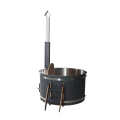ALEKO Stainless Steel Hot Tub & Cold Plunge Tub – Wood-Fired Heater – 3-5 People