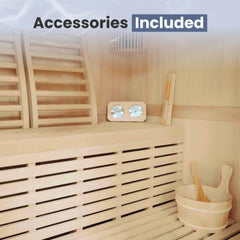 ALEKO Viola Canadian Hemlock Traditional Indoor Sauna - 3-4 Person
