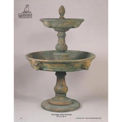 Appia Antica Lion Head Concrete Outdoor Courtyard Fountain - 102