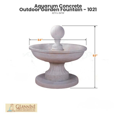 Aquarum Concrete Outdoor Garden Fountain - 1021