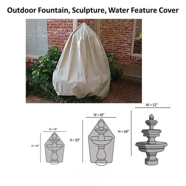 Aquitaine Concrete Outdoor Courtyard Fountain with Basin - #1591