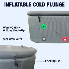 ALEKO Arctica Inflatable Cold Plunge with Locking Lid and Carry Bag