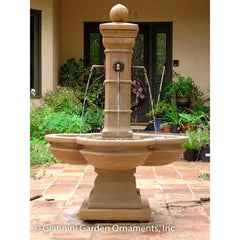 Avignon Concrete Grand Outdoor Courtyard Fountain - 1583 & 1584