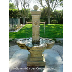 Avignon Concrete Grand Outdoor Courtyard Fountain - 1583 & 1584