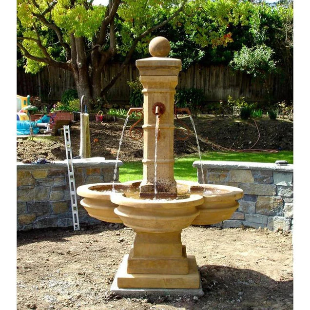 Avignon Concrete Grand Outdoor Courtyard Fountain - 1583 & 1584
