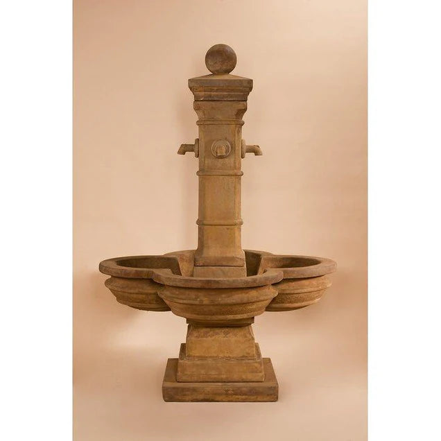 Avignon Concrete Grand Outdoor Courtyard Fountain - 1583 & 1584