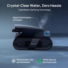 Beatbot AquaSense 2 Ultra Cordless Pool Vacuum Robot with Charging Dock Station-Pool Mapping with AI Camera, 5-in-1 Cleaning, Water Surface Cleaning, Water Clarification, Smart Surface Parking