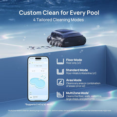 Beatbot AquaSense 2 Cordless Robotic Pool Vacuum Cleaner with iSkim Ultra Solar Powered Pool Skimmer, Water Clarification, Cleans Floor, Walls, Waterline and Surface-Blue
