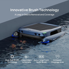 Beatbot AquaSense 2 Cordless Robotic Pool Vacuum Cleaner with iSkim Ultra Solar Powered Pool Skimmer, Water Clarification, Cleans Floor, Walls, Waterline and Surface-Blue