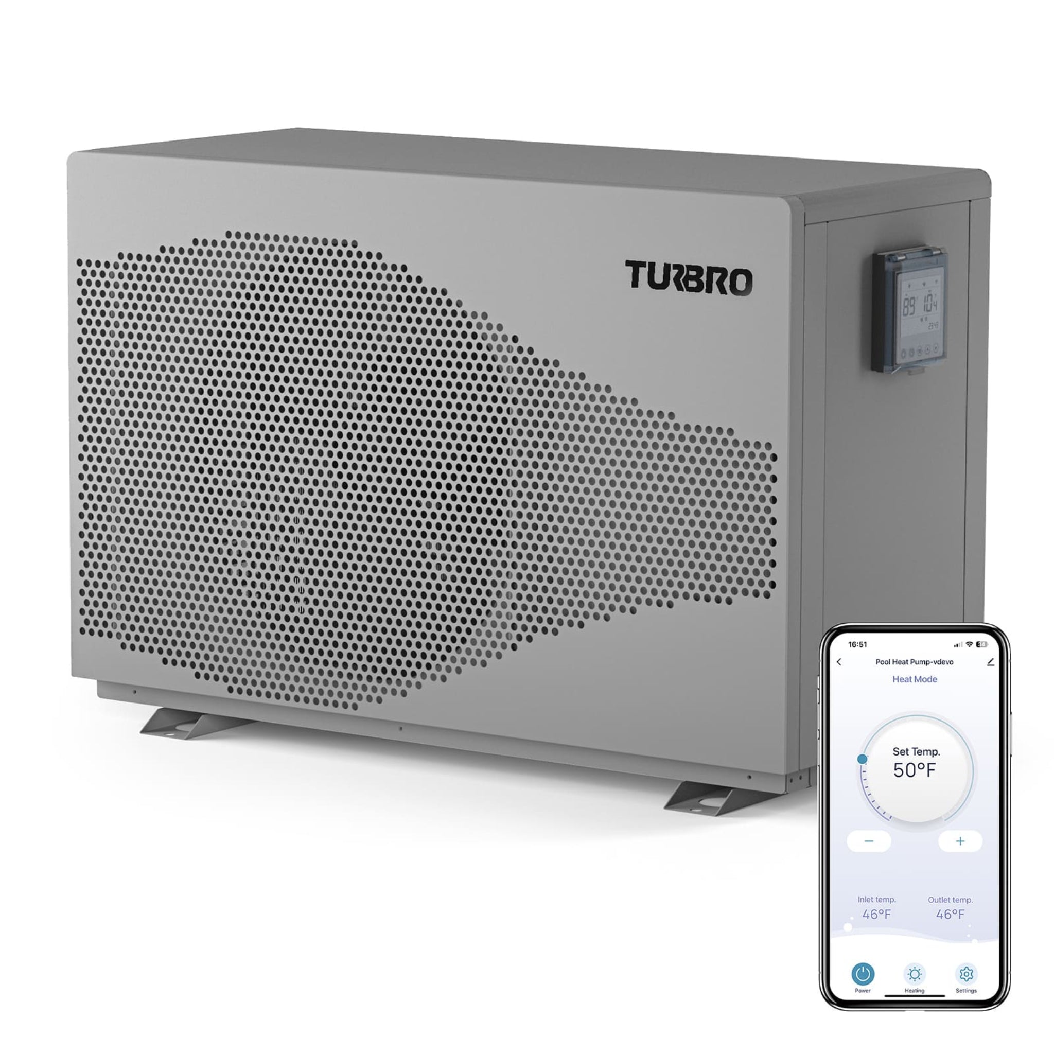 Beluga Inverter Pool Heat Pump, 33K/58K/100K BTU