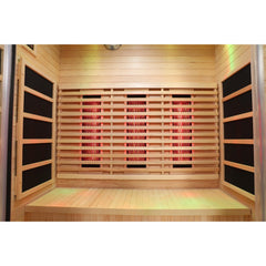 Blisspod | Venetian | Full Spectrum Indoor Premium Canadian Hemlock Ultra Low EMF Sauna | 11 Heaters | Chromotherapy & Reflexology | 3 Person