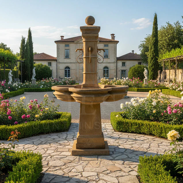 Bourdoux Cast Stone Outdoor Garden Fountain - 1594