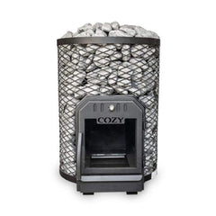 Cozy Heat O Thru-Wall Wood Burning Sauna Stove With Sauna Stones [COZY O-TW] (SAK93612)