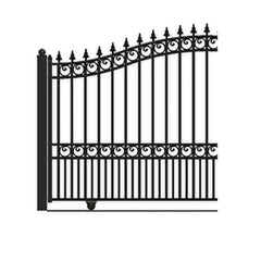 ALEKO Automated Steel Sliding Driveway Gate and Gate Opener Complete Kit – LONDON Style – 12 x 6 Feet
