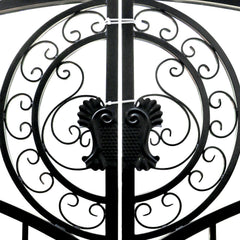 14x8 ft Steel Dual Swing Driveway Gate-European Style