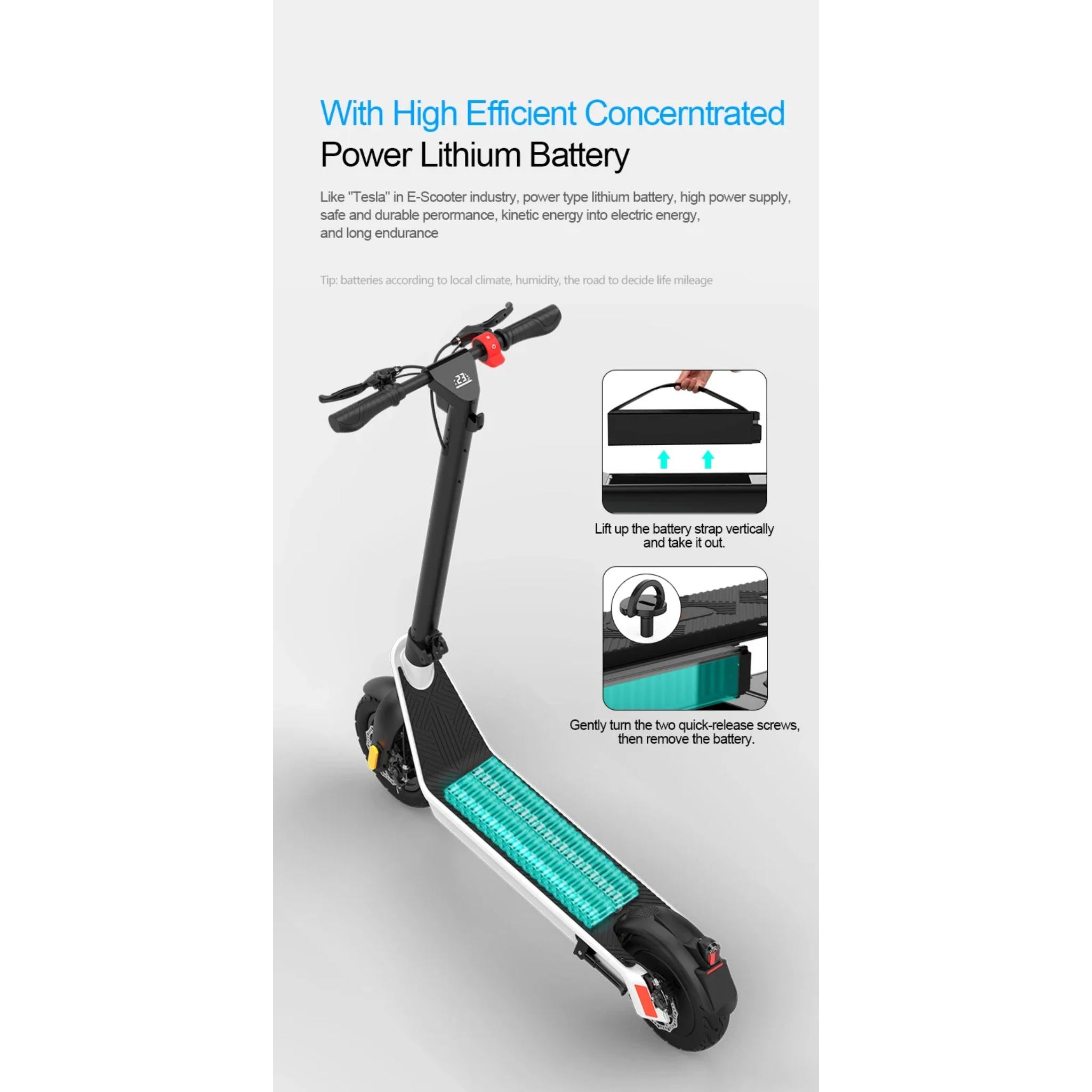 HX X9 PLUS Electric Scooter - Foldable, 60-80km Range, 10-inch Tires