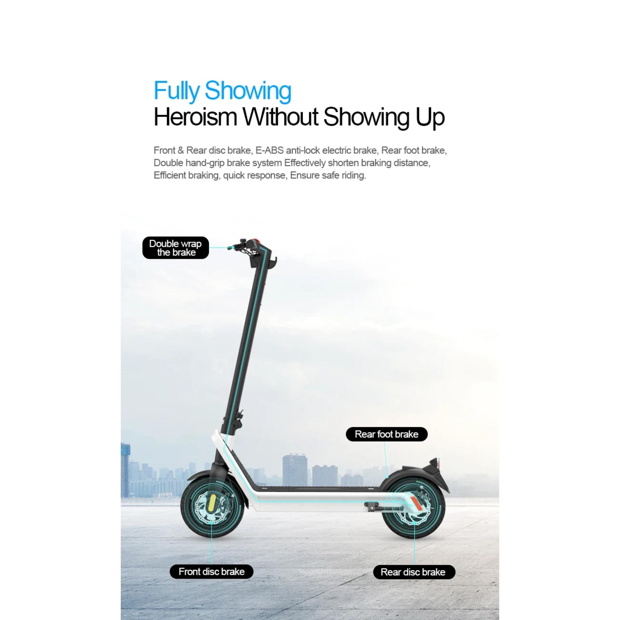 HX X9 PLUS Electric Scooter - Foldable, 60-80km Range, 10-inch Tires
