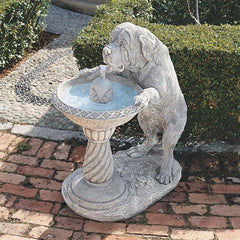 Design Toscano Quenching a Big Thirst Sculptural Dog Fountain