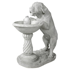 Design Toscano Quenching a Big Thirst Sculptural Dog Fountain