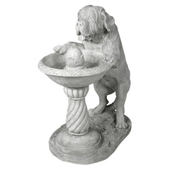 Design Toscano Quenching a Big Thirst Sculptural Dog Fountain