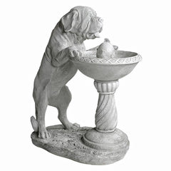 Design Toscano Quenching a Big Thirst Sculptural Dog Fountain