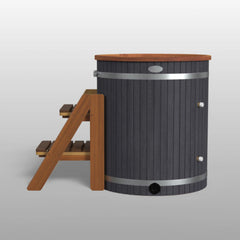 ALEKO Lumina Outdoor Wooden Ice Bath Cold Plunge Tub | 118 Gallon Water Capacity | 37.5” x 33.25”