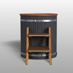 ALEKO Lumina Outdoor Wooden Ice Bath Cold Plunge Tub | 118 Gallon Water Capacity | 37.5” x 33.25”