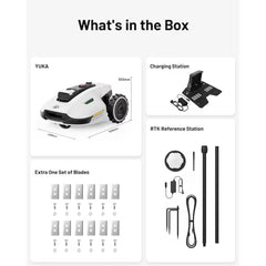Mammotion YUKA 3000 Robot Lawn Mower — AI Obstacle Avoidance, 4G Reception, Dual Cutting Discs, APP Control, 1 Acre, Model# YUKA 3000
