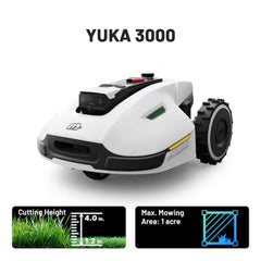 Mammotion YUKA 3000 Robot Lawn Mower — AI Obstacle Avoidance, 4G Reception, Dual Cutting Discs, APP Control, 1 Acre, Model# YUKA 3000