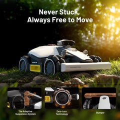 Mammotion Luba Mini AWD Robot Lawn Mower — All-Wheel-Drive, 80% Slope, Perimeter Wire-Free, 0.44 Acre, AI Vision, 2.2in.-4.0in. Cutting Height, Model# LUBA mini AWD 1500H