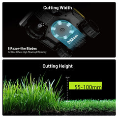 Mammotion Luba Mini AWD Robot Lawn Mower — All-Wheel-Drive, 80% Slope, Perimeter Wire-Free, 0.44 Acre, AI Vision, 2.2in.-4.0in. Cutting Height, Model# LUBA mini AWD 1500H