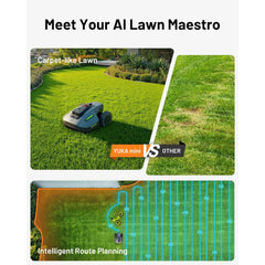 Mammotion Yuka Mini 800H Robot Lawn Mower — Auto Mapping, AI Obstacle Avoidance, Perimeter Wire-Free, 0.3 Acre Coverage, "2.0in.-“4.0in. Cutting Height, Model# YUKA mini 800H