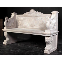 Design Toscano Giant Neoclassical Swan Garden Bench
