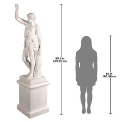 Design Toscano Hercules with Nemean Lion Pelt Garden Statue with Plinth