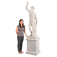 Design Toscano Hercules with Nemean Lion Pelt Garden Statue with Plinth