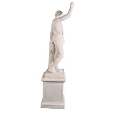 Design Toscano Hercules with Nemean Lion Pelt Garden Statue with Plinth