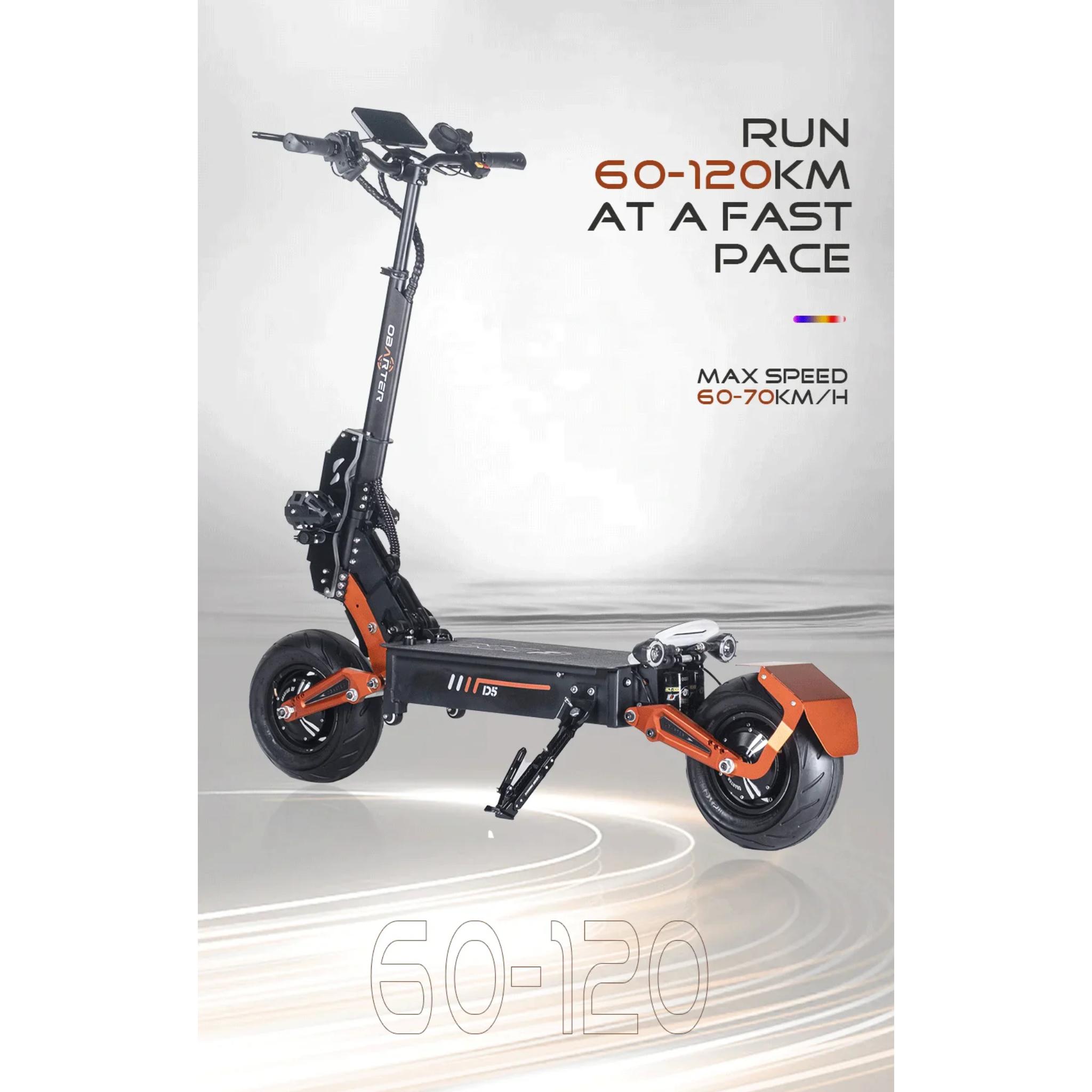 Obarter D5 Electric Scooter - 5000W, 70km/h Max Speed, Removable Battery