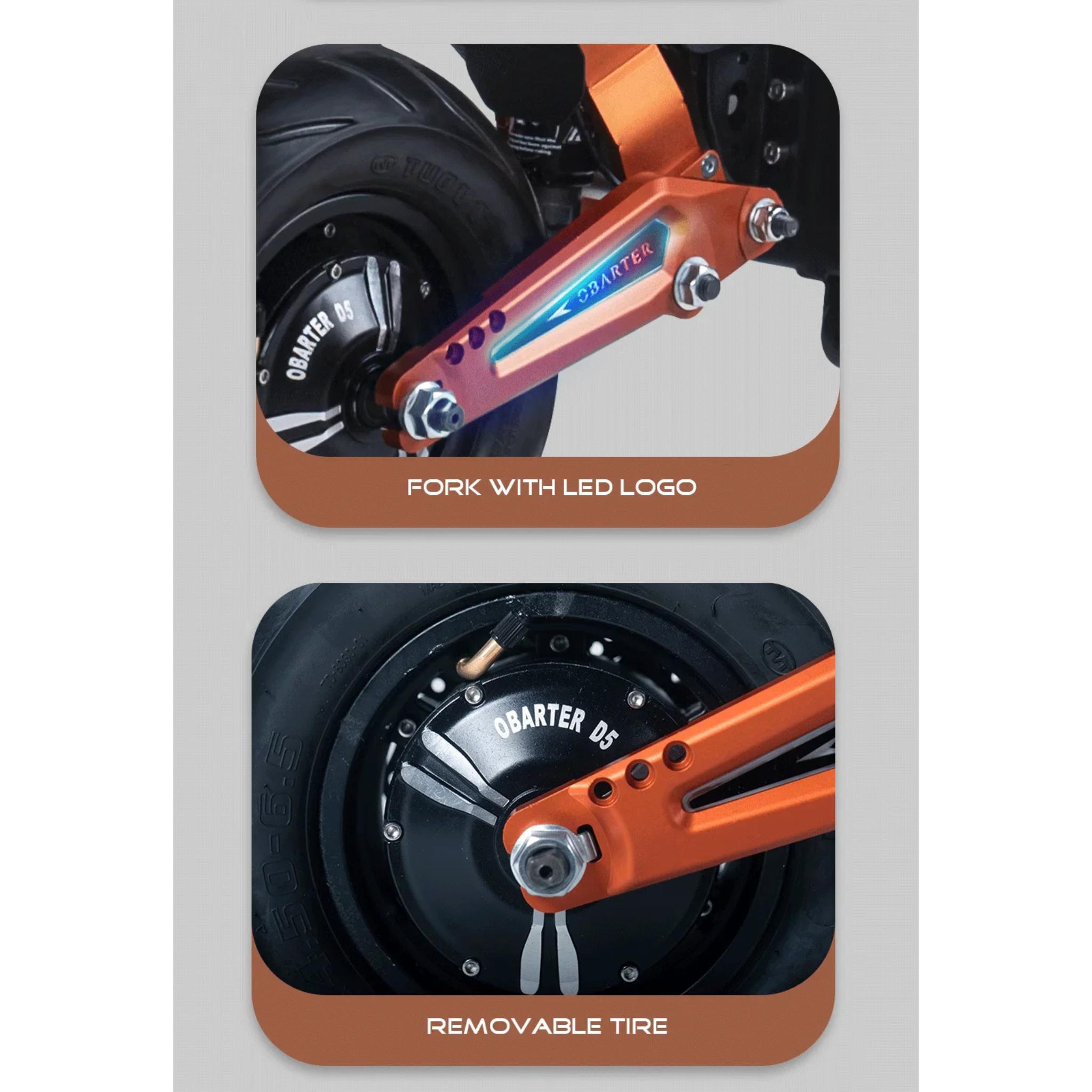 Obarter D5 Electric Scooter - 5000W, 70km/h Max Speed, Removable Battery