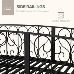 Outsunny 7' Metal Arch Garden Bridge with Safety Siderails