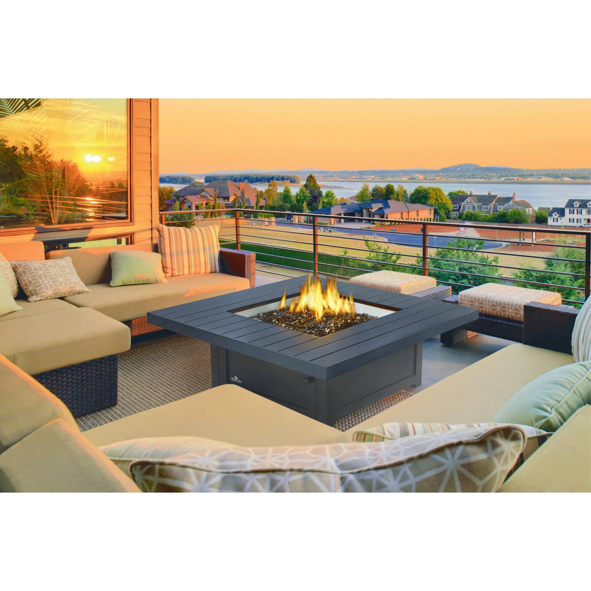 Patio Elegance St. Tropez Fire Table – Square Patioflame Table