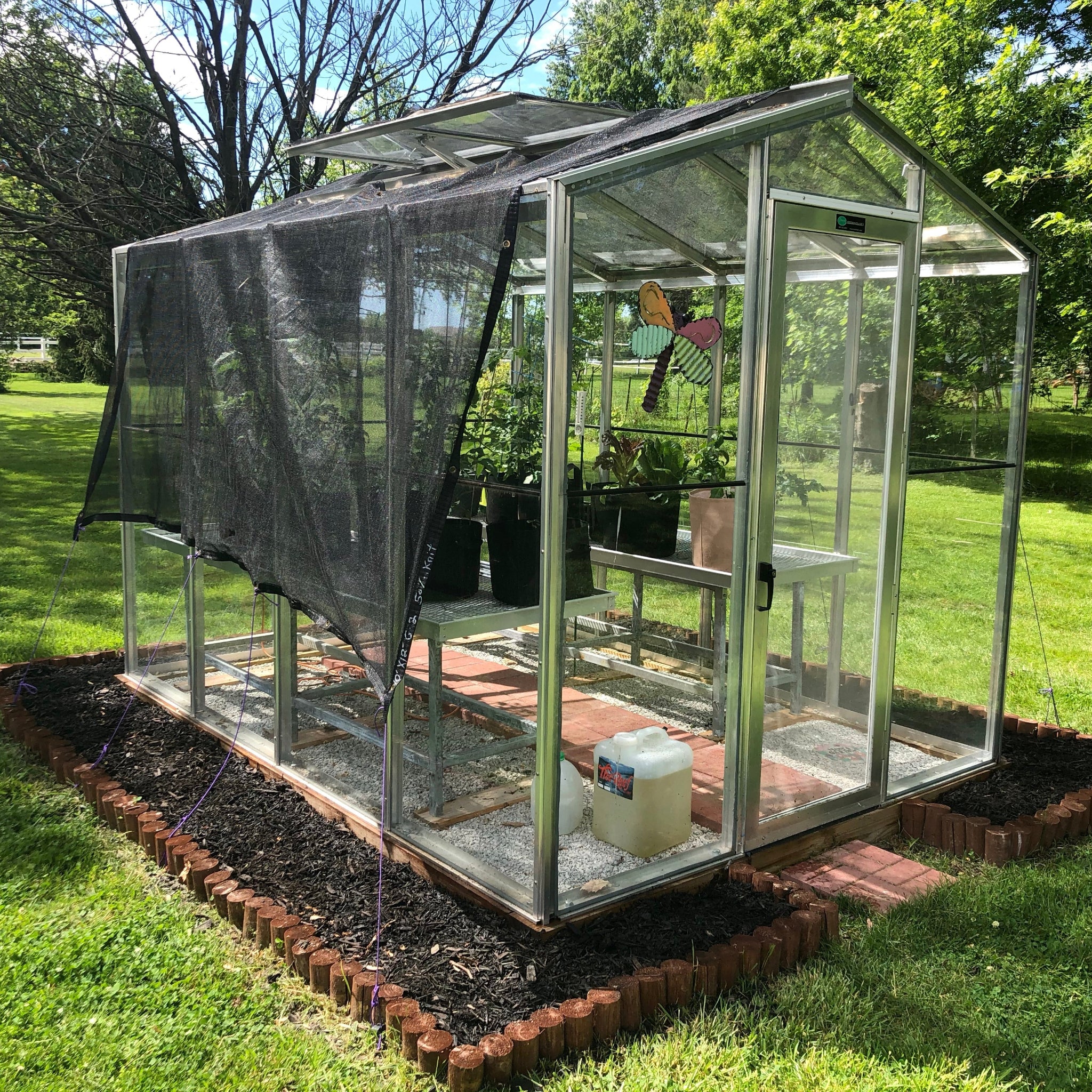 Polypropylene Exterior Shades for both sides of the Greenhouse