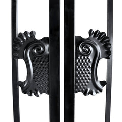20x8 ft Steel Dual Swing Driveway Gate with Wider Goalposts