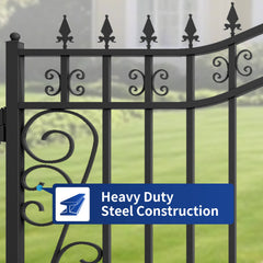 16x8 ft Dual Swing Driveway Gate with Star Pattern
