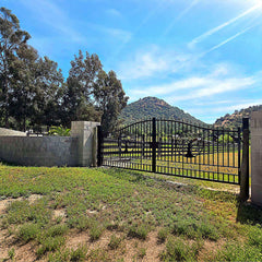 20x8 ft Steel Dual Swing Driveway Gate